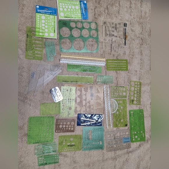 Other - Vintage Drafting Architech Templates Set, Huge, Pickett, Stencils And More